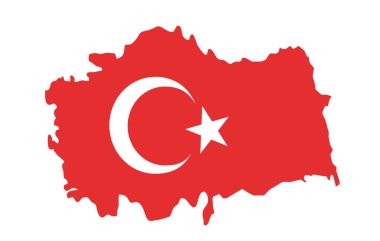 Beyaz üzerine Türkiye bayrağı düğmesi