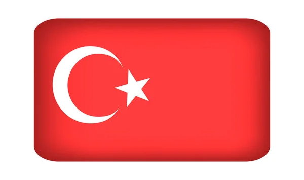 Bandera de Turkey — Vector de stock