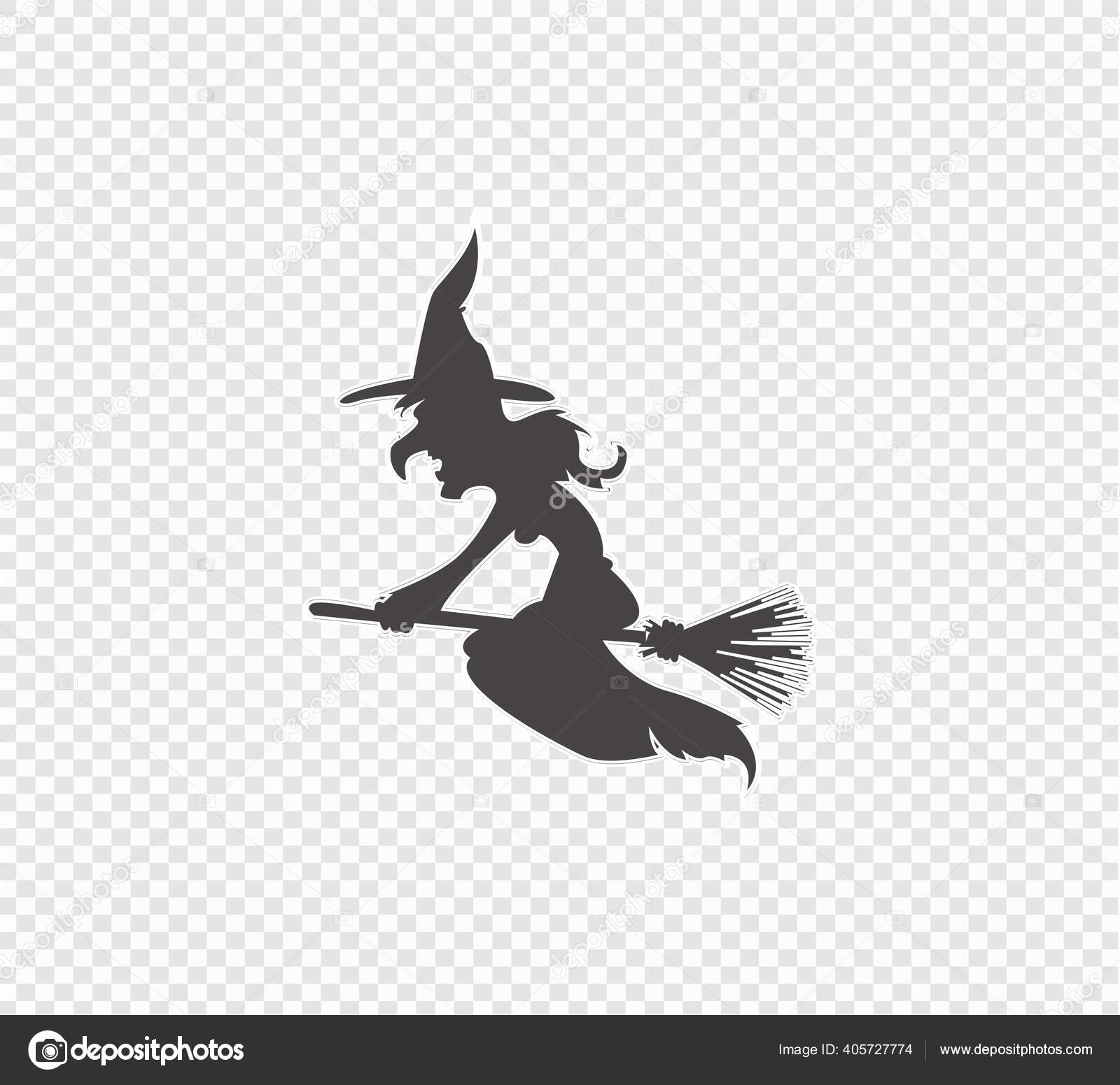 Bruxa voadora em uma vassoura - ícones de pessoas grátis