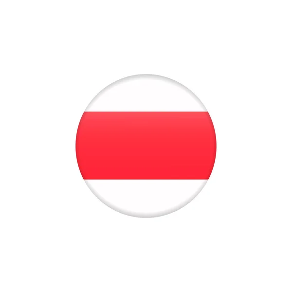 Nationalflagge Weißrussland Weiß Rot Weiß Vektorillustration Freies Und Unabhängiges Land — Stockvektor