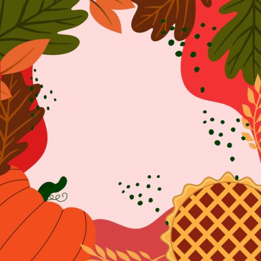 Düz dizaynlı Şükran Günü İnstagramı gönderileri