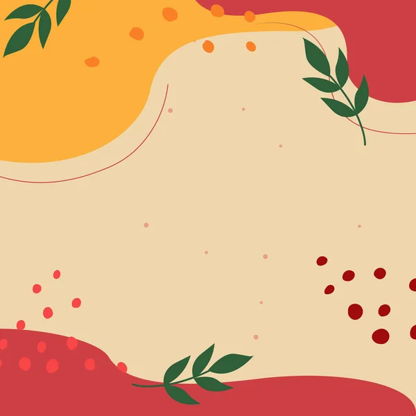 Sıvı dalga şeklinde sosyal medya afişi için sonbahar tasarımı. Sonbahar temalı kare arkaplan. Sonbahar yaprakları desenli arka plan. Vektör şablonları.