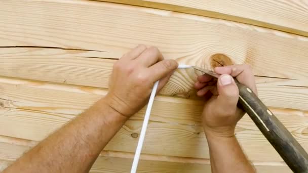 Étanchéité Des Joints Des Fissures Isolation Peinture Maison Bois Une — Video