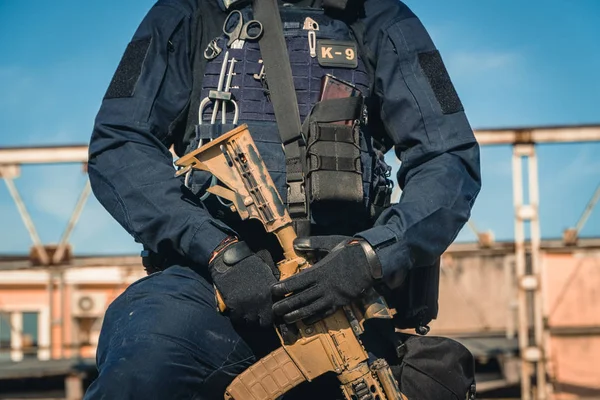 Spezialeinheiten Militär Mit Waffen Der Hand — Stockfoto