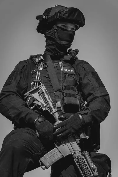 Special Forces Militären Med Vapen Hand — Stockfoto