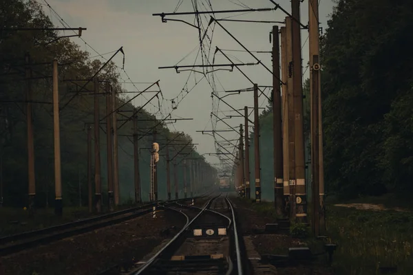 Spoorweg Een Oude Trein Reizen Met Trein — Stockfoto