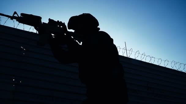 Forças Especiais Militares Com Armas Mão — Vídeo de Stock