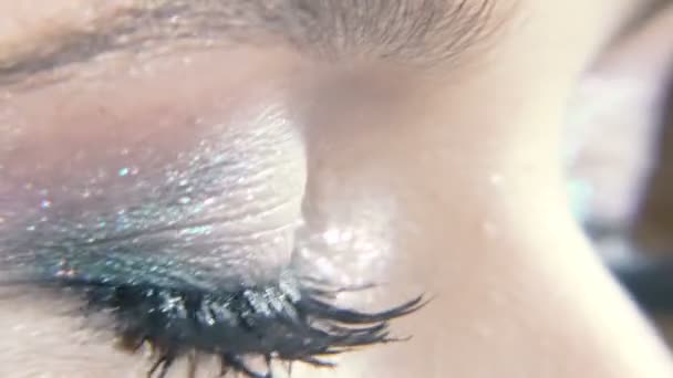 女性的眼睛 长睫毛女性眼睛 — 图库视频影像