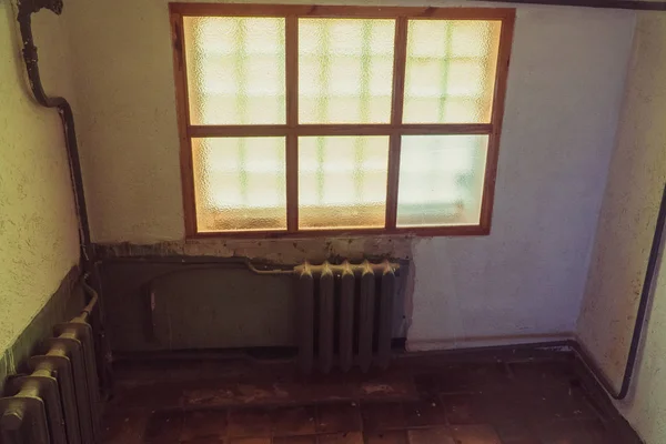 Fenêtre Vieille Fenêtre Dans Ancienne Entrée — Photo