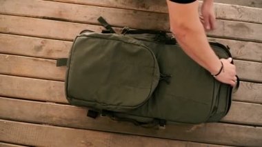 Yarı-otomatik tüfek. Tüfek sırt çantası