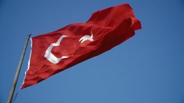 Türkiye'nin bayrak. Rüzgarda çırpınan Türkiye'nin bayrak