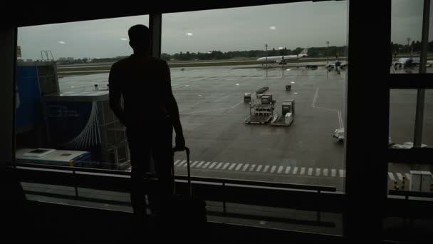 Airport Waiting Flight — Stock Video