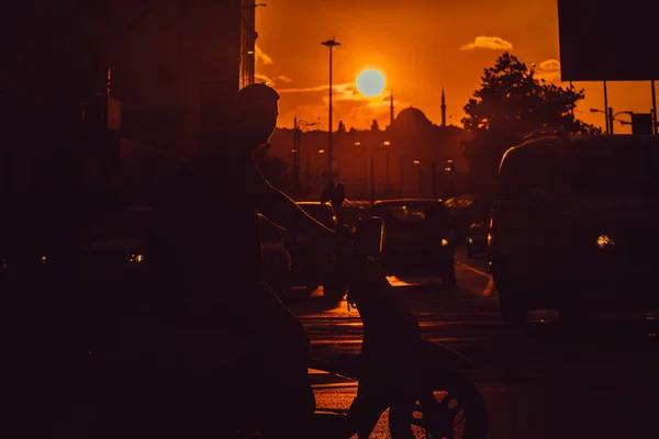 Gün Batımında Şehir Istanbul Şehri — Stok fotoğraf