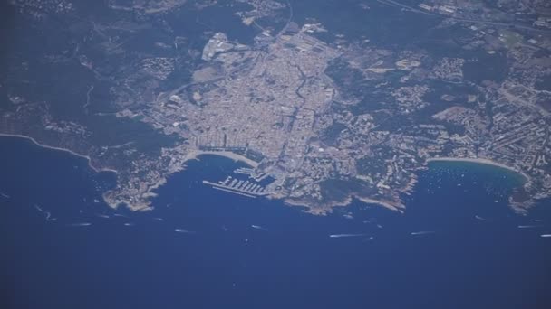 Kust Van Spanje Bovenaanzicht Van Middellandse Zee Kust Van Spanje — Stockvideo