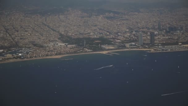 stock video Coast of Spain. Top view of the Mediterranean Sea and the coast of Spain