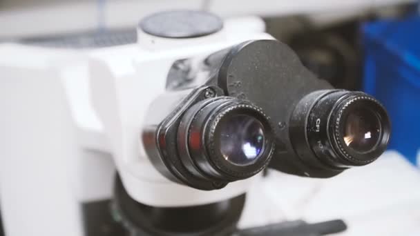 Microscópio Microscópio Laboratório — Vídeo de Stock