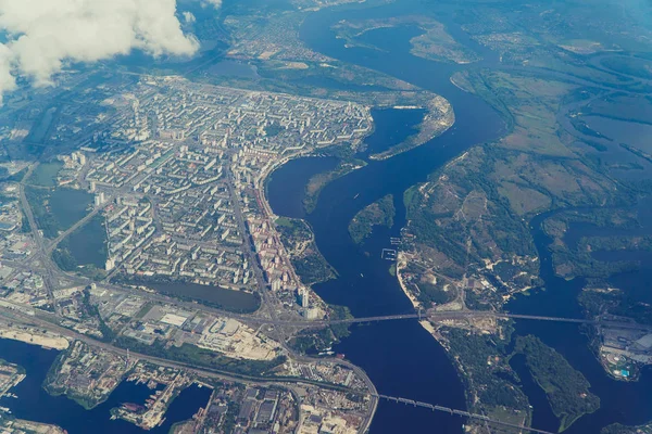 Ukraine. city of Kiev. View from the plane