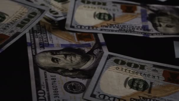 Dólar Cem Notas Dólar — Vídeo de Stock