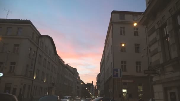 Городские Улицы Чехия Венгрия — стоковое видео