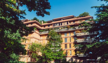 Ev. Milano şehir bina konut. İtalya