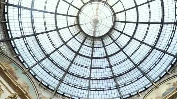 Italia Milano Galleria Vittorio Emanuele — Video Stock