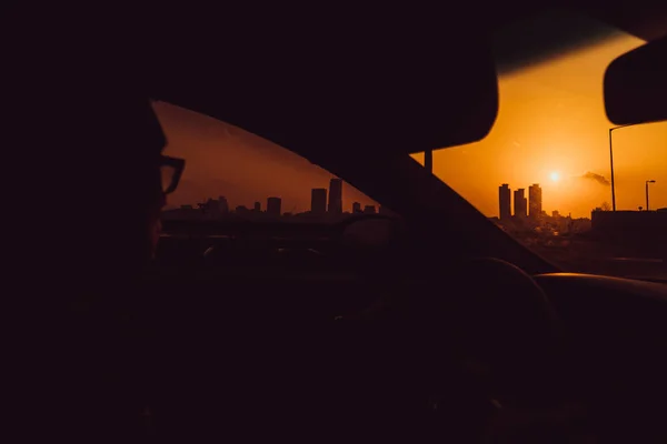 CORÉE DU SUD SEOUL - 22 janvier 2019. Un chauffeur de taxi roule dans un c — Photo