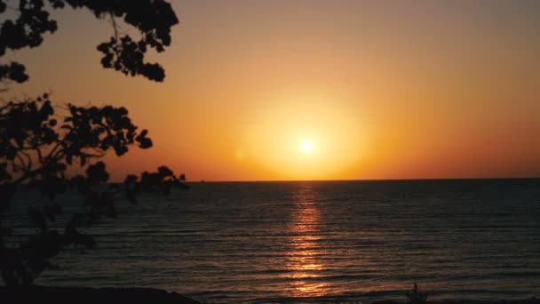 Amanecer Del Sol Mar Rojo — Vídeo de stock