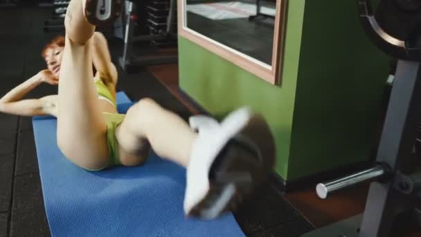 Gadis Getar Pers Gym — Stok Video