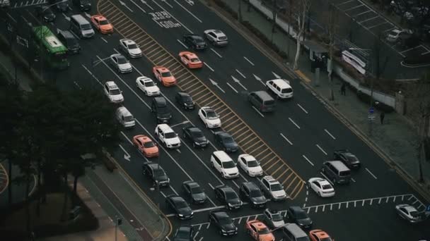 Autoverkeer Stad Seoul Zuid Korea — Stockvideo