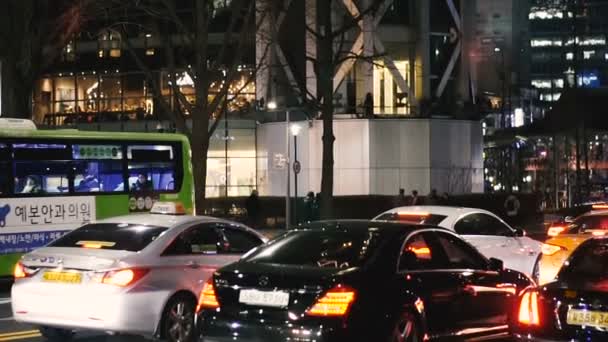 Автомобильное Движение Сеуле Южная Корея — стоковое видео