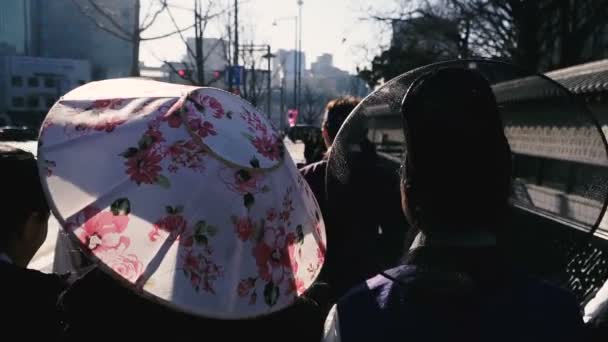 Vestido Cabeza Vestidos Cabeza Nacionales Corea Del Sur — Vídeos de Stock