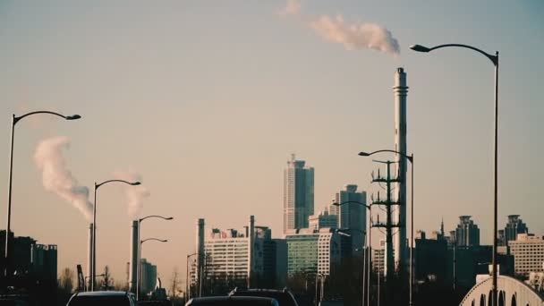 烟雾污染了城市 — 图库视频影像