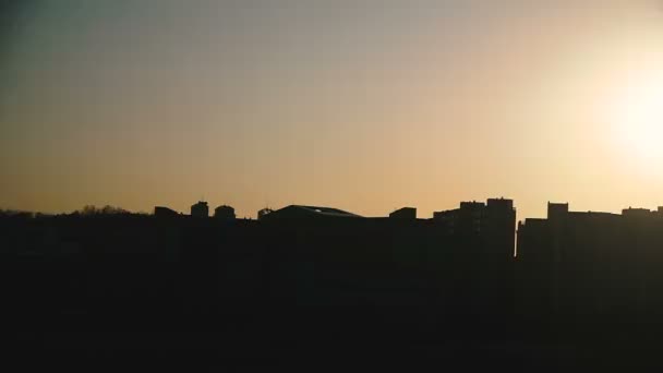 Sonnenuntergang Sonnenuntergangssonne Der Stadt Seoul Südkorea — Stockvideo