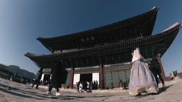 Museos Históricos Seúl Coreanos Dressy Visitan Museo — Vídeos de Stock