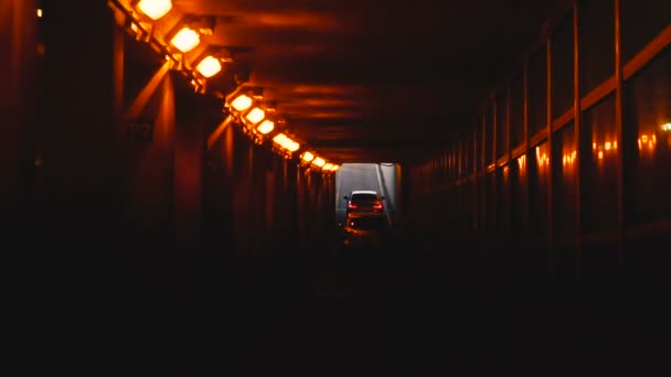 Tunnel Tunnel Attraverso Quale Viaggiano Auto Seoul Corea Del Sud — Video Stock