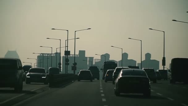 Traffico Auto Nella Città Seoul Corea Del Sud — Video Stock