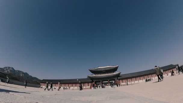 Seoul Sydkorea Januari 2019 Historiska Museer Seoul Dressat Koreanerna Besöka — Stockvideo