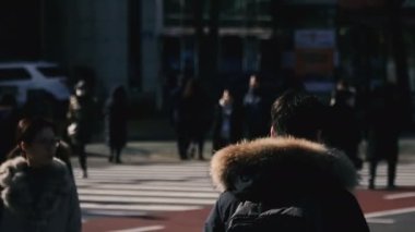 Seul Güney Kore - 26 Ocak 2019. Seoul şehir halk ile