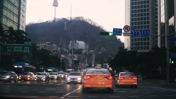Seul Korea Południowa Stycznia 2019 Centrum Seulu Mieszkańcami — Wideo stockowe