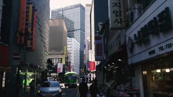 韩国首尔 2019年1月26日 首尔市与当地人 — 图库视频影像