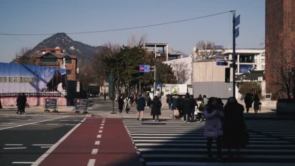 Seoul South Korea Janeiro 2019 Seul Cidade Com Habitantes Locais — Vídeo de Stock