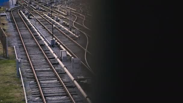 Métro Dépôt Dépôt Métro Les Voitures Métro Vont Sur Les — Video