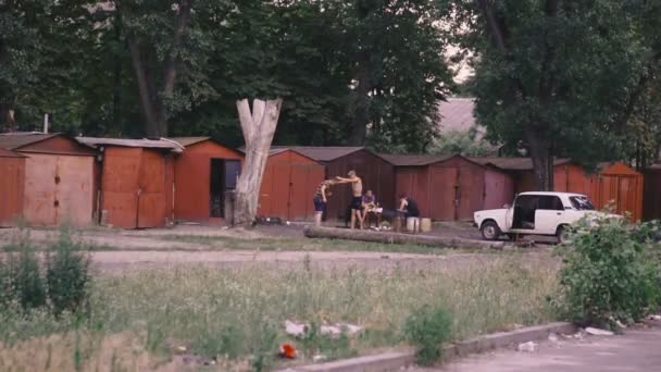 Armenviertel Der Stadt Kiew Ukraine — Stockvideo