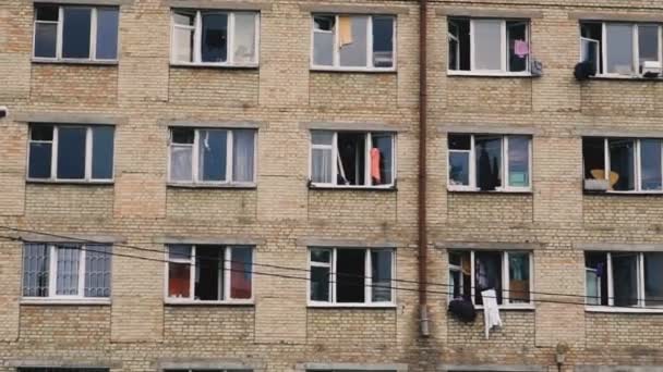 Φτωχές Συνοικίες Της Πόλης Του Κιέβου Ουκρανία — Αρχείο Βίντεο