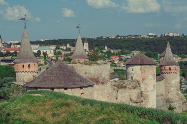 Kamyanets-Podilsky eski kale bir ortaçağ kalesi