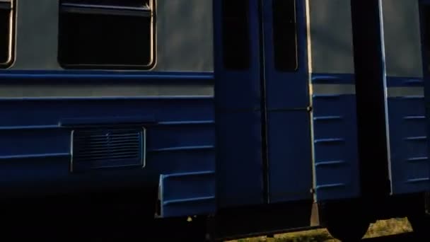 Trein Oude Trein Langskomen Oekraïne Kiev — Stockvideo
