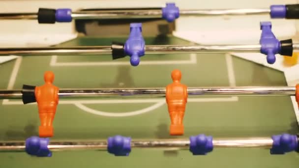 Tischkicker Ein Spiel Tischfußball — Stockvideo
