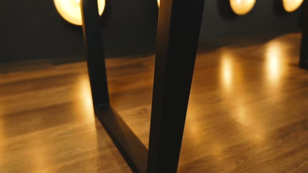 Bürotisch Schreibtisch Aus Holz — Stockvideo