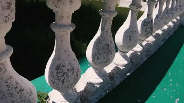 Decorative Column Decorative Column Decorated Fence — Stock Video