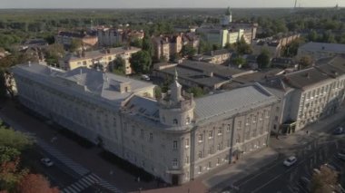 Yolculuk. Chernigov şehri. Ukrayna. Hava görünümü.
